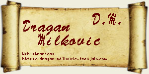 Dragan Milković vizit kartica